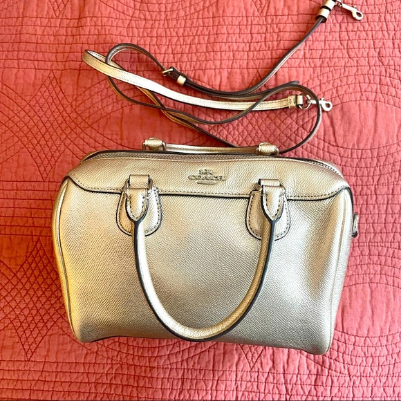 Coach Handbags - Coach Gold Small Crossbody